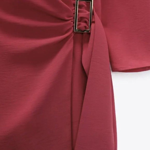 NWT ZARA BUCKLEWRAPJUMPSUITBLAZER ROMPER FUCHSIA CLUBCOCKTAILPARTY 0387/055/SZ S - Picture 12 of 14